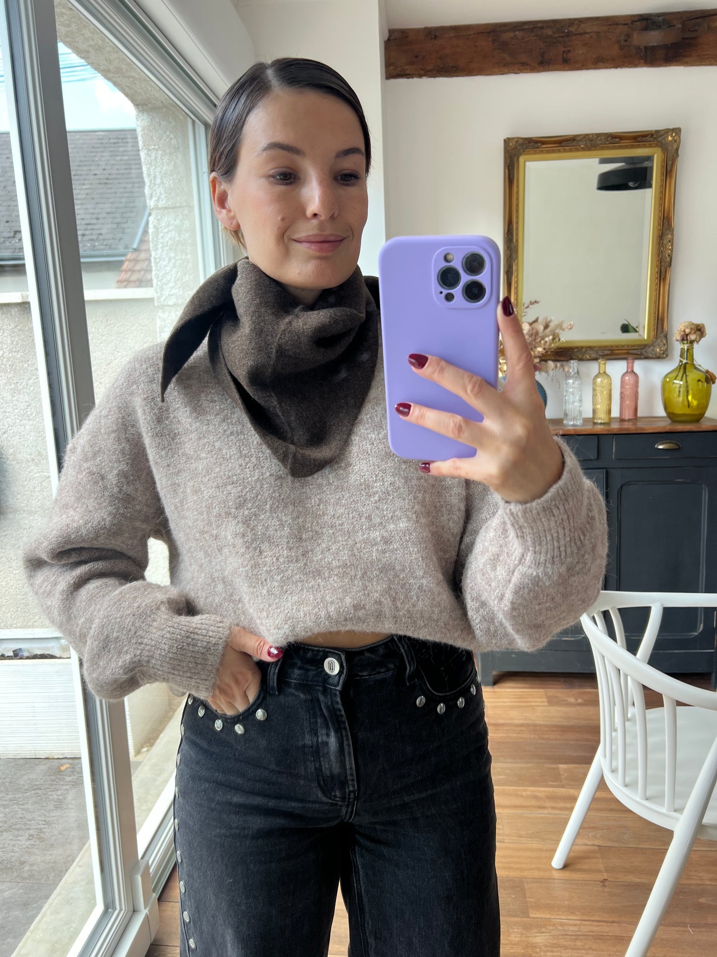 Écharpe marron Bernadette