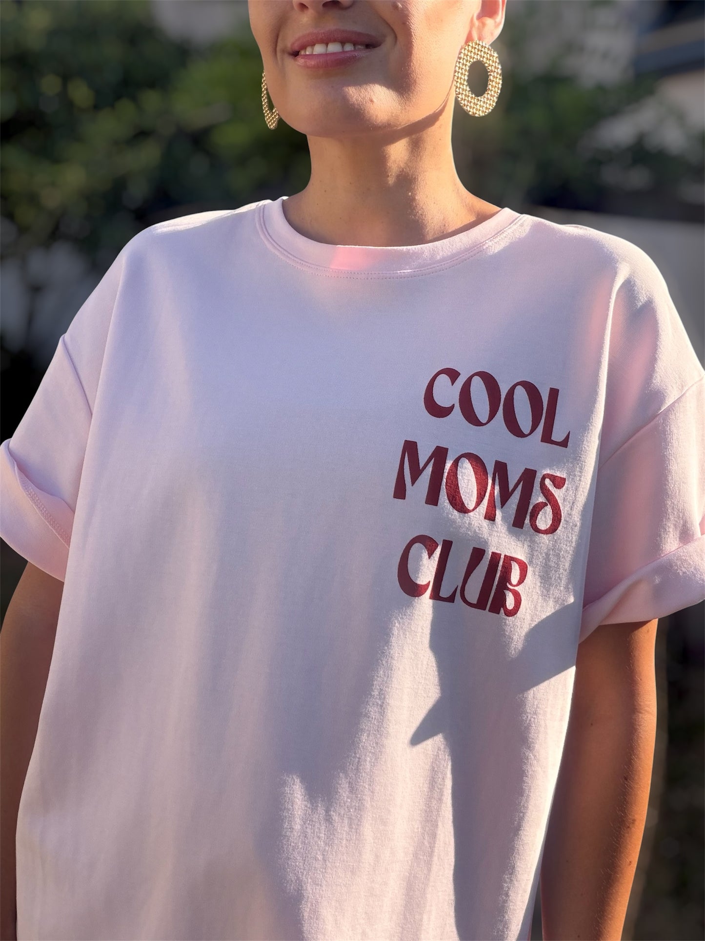 T-SHIRT Rose COOL MOMS CLUB