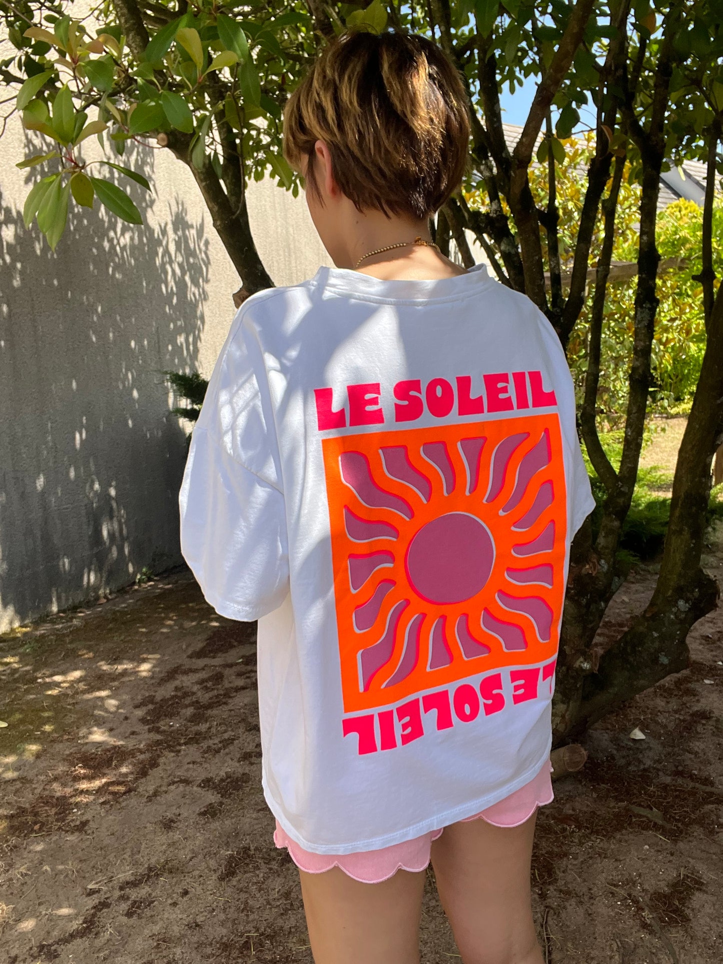 T-shirt Soleil blanc