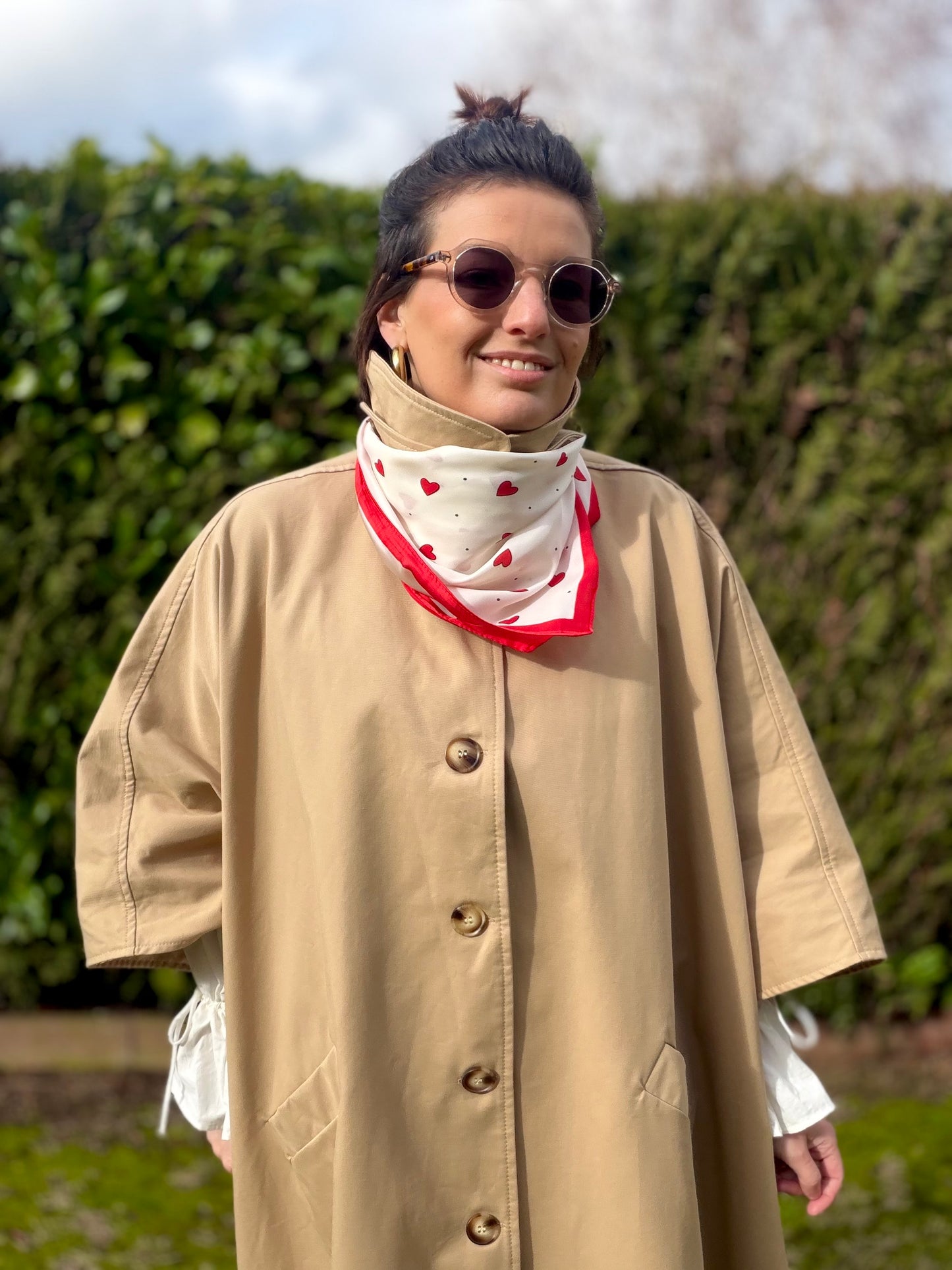 Foulard love rouge