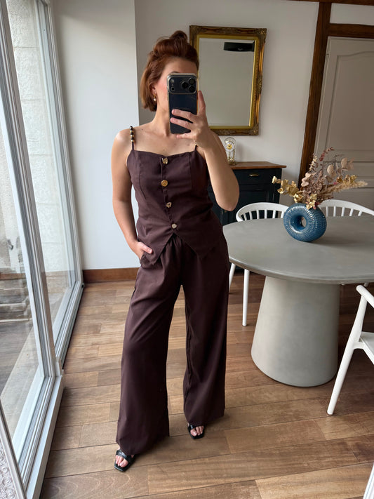 Ensemble  Jamy  marron