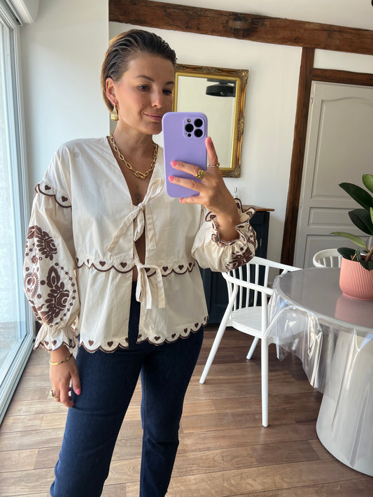 Chemise capucine beige