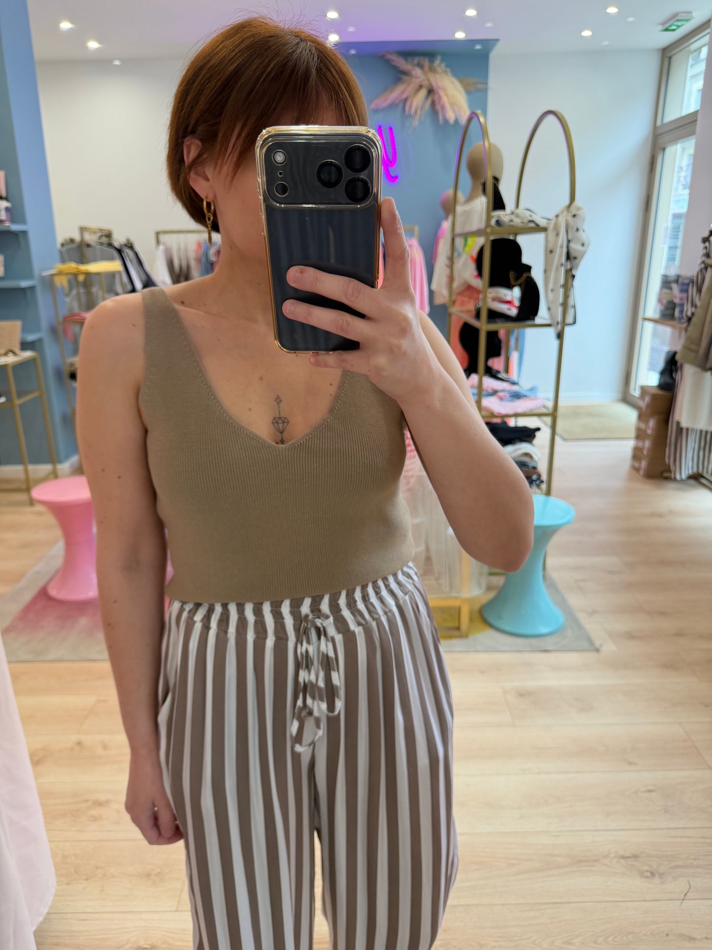 Top Yse taupe